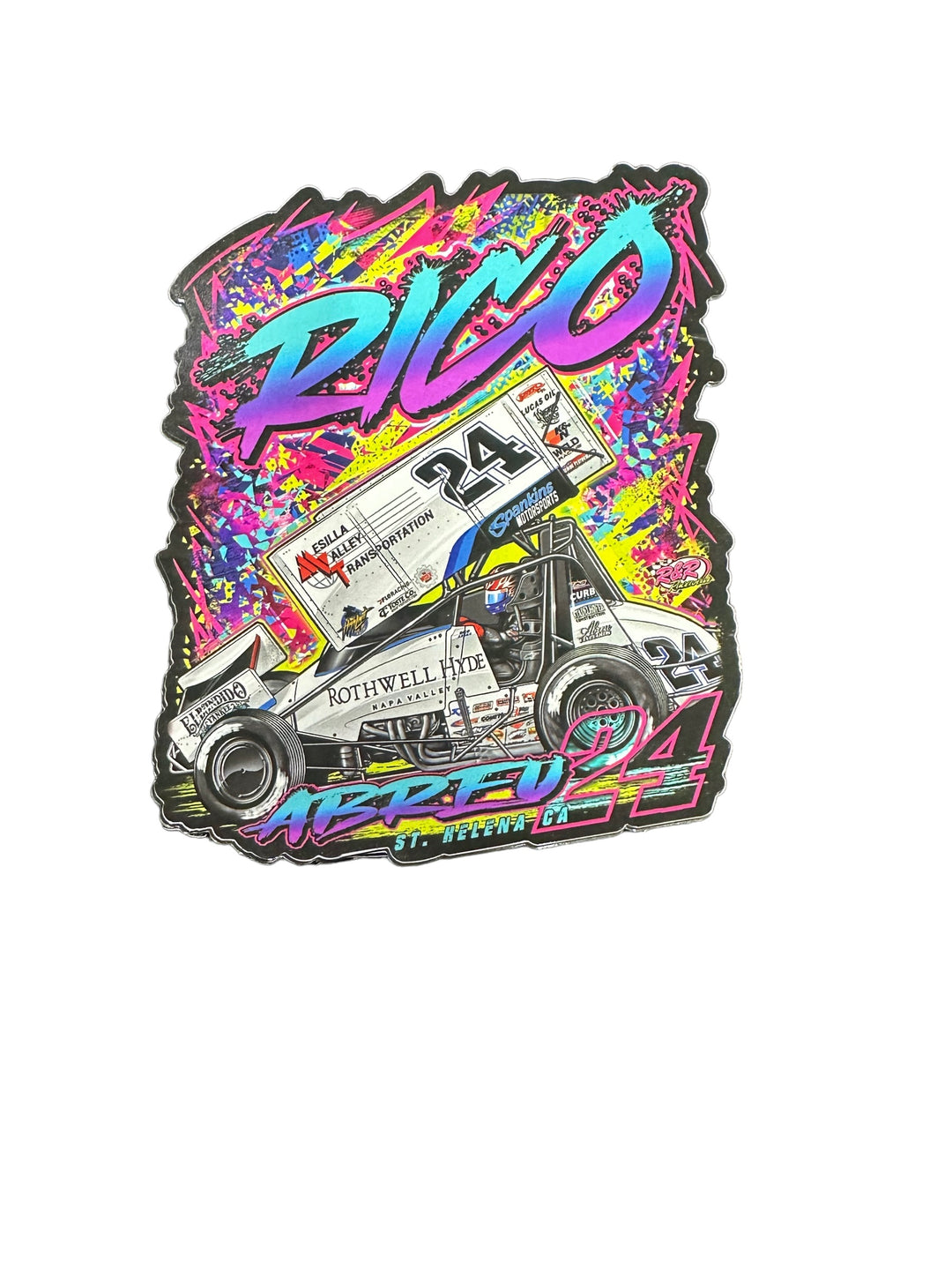 Confetti Car Sticker Back
