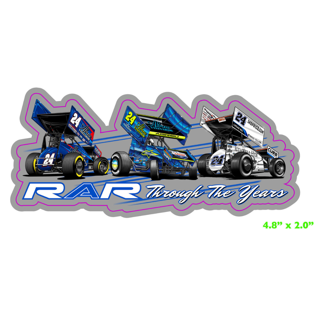 RAR Through The Years Front Sticker