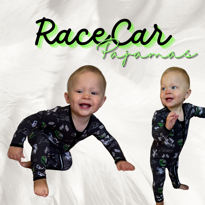 Race Car Zipper Pajamas