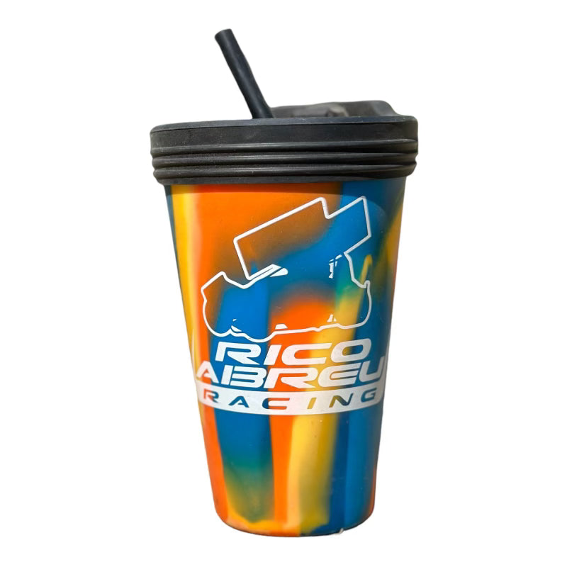 SiliPint Cup with lid & straw