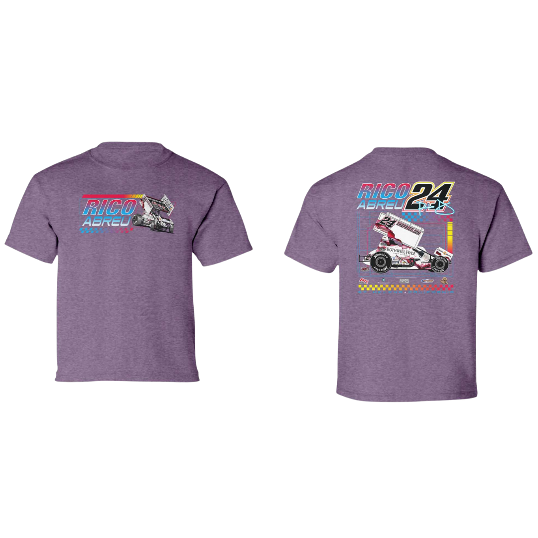 YOUTH Neon Blue Print in Purple