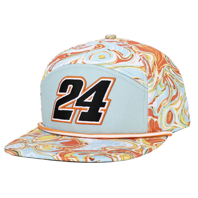 Abstract Flat Bill Hat