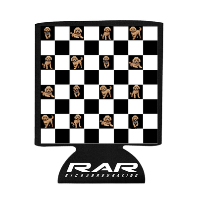 Checkered Gus coozie