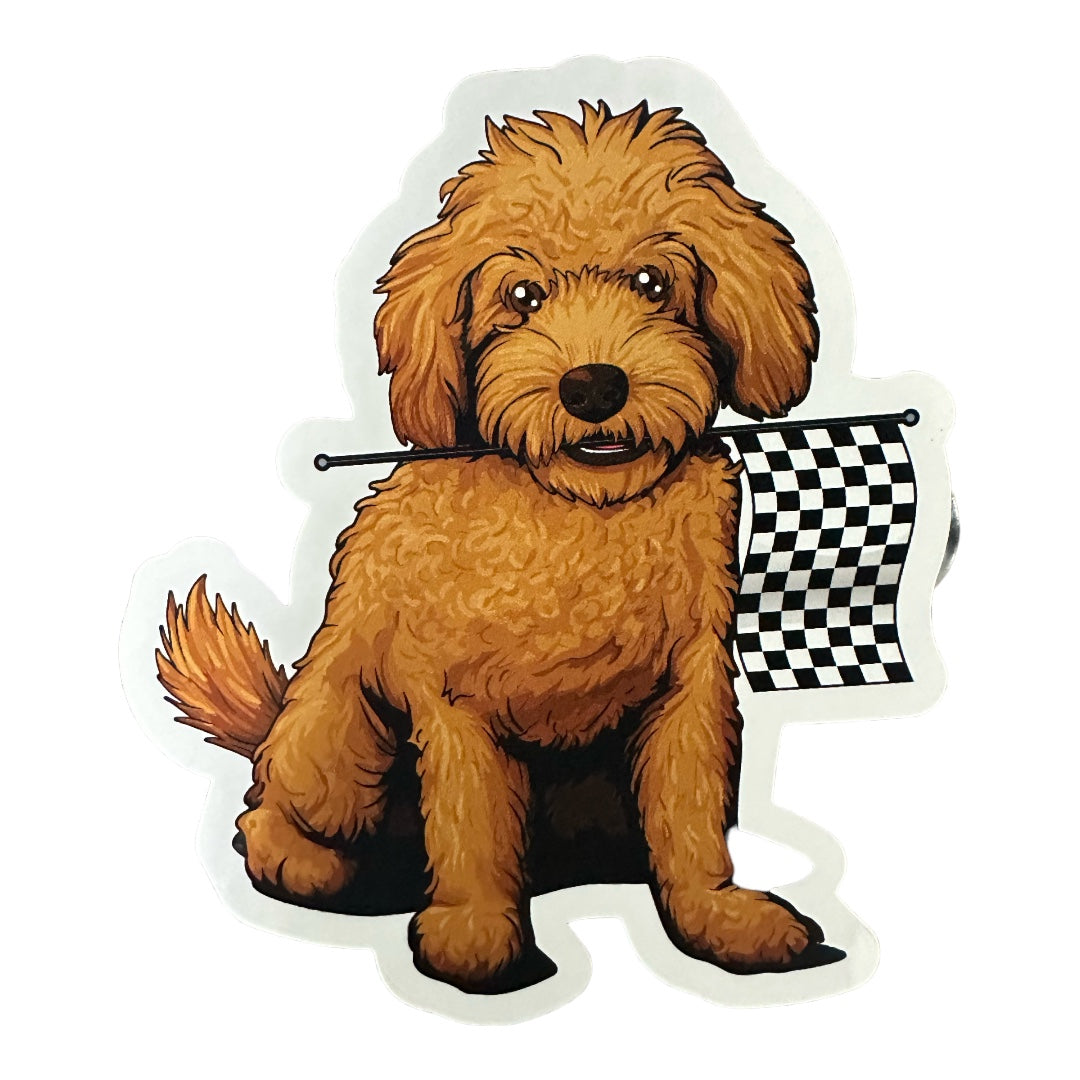 Gus Checkered Flag Magnet