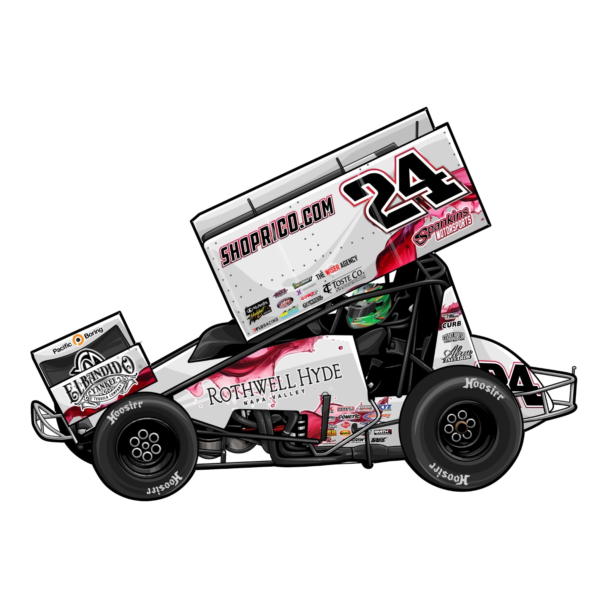 Vino Racing Sticker Re Wine Express Car Sticker – Rico Abreu Racing
