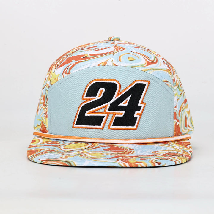 Abstract Flat Bill Hat