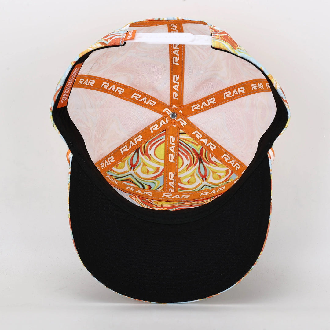 Abstract Flat Bill Hat