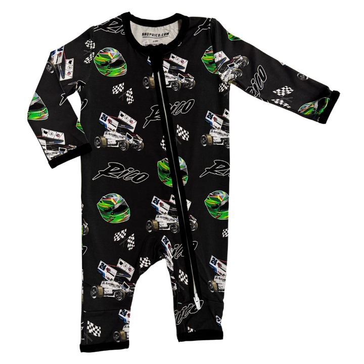 Race Car Zipper Pajamas