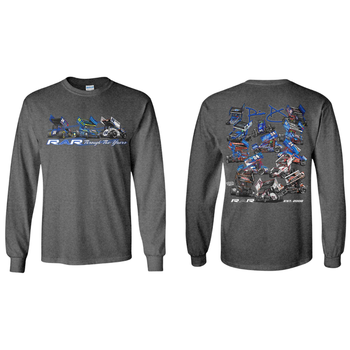 RAR Through The Years GREY Long Sleeve Tee
